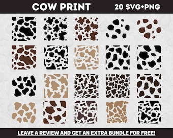 Cow Print Svg, Svg Files for Cricut, Farm Animal Print, Cow print Cut File, Cow PNG, Animal Print Clipart, Farm svg, Cow Pattern, Cow SVG