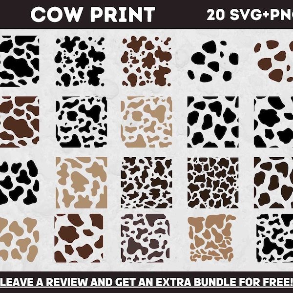 Cow Print Svg, Svg Files for Cricut, Farm Animal Print, Cow print Cut File, Cow PNG, Animal Print Clipart, Farm svg, Cow Pattern, Cow SVG