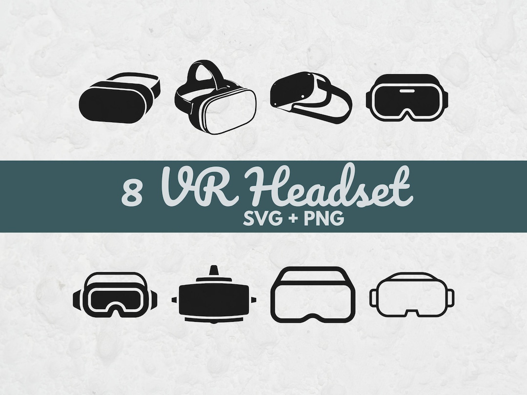 VR Headset SVG Bundle, Gaming Cut File, Virtual Reality Icon, Cricut ...