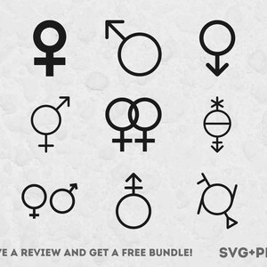 Gender Symbol SVG, Pride Svg, Gender Clipart, Svg files for Cricut, Gender Symbols, Female SVG, Male SVG, Gay Svg, Lgbtq Clipart