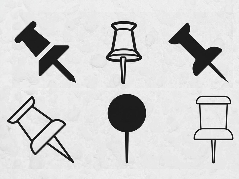 Pin Support Svg Push Pin SVG, Office Svg, Office Clipart, Svg Files for Cricut, Paper ...