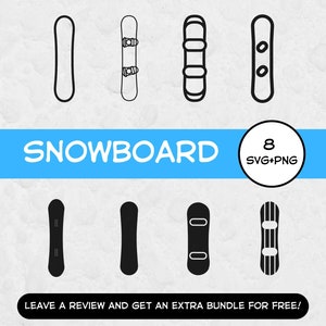 Snowboard SVG Cut File, Fichiers SVG pour Cricut, Snowboard Clipart, Winter Svg, Snowboarding Svg, Snowboard Design SVG, Snow Clipart, Alpine
