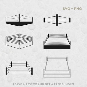 Paquete SVG de anillo de boxeo, archivos SVG para Cricut, Arena de boxeo, imágenes prediseñadas de boxeo, SVG de boxeo, archivo de corte de anillo de boxeo, diseño de boxeo SVG, caja svg