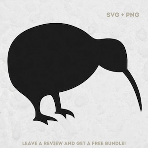 Kiwi Bird Svg Png, Svg Files for Cricut, Tropical Bird Svg, Bird Clipart, Kiwi Silhouette, Bird Silhouette, Kiwi PNG, Australia SVG PNG