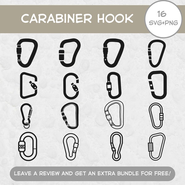 Carabiner Hook SVG Bundle, Svg files for Cricut, Climbing Clipart, Climber Svg, Hook Svg, Carabiner SVG, Climb Cut File, Hook Clipart