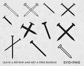 Nails SVG Bundle, Svg files for Cricut, Carpenter Svg, Nail SVG, Screw Clipart, Constructio, Building Worker svg, Build, Builder, Nail