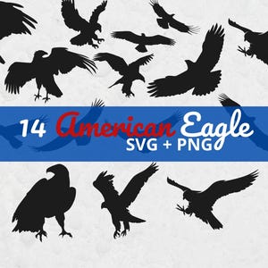 ワシのSVGバンドル、Cricut用のSVGファイル、鳥のSVG、ワシのシルエット、鳥のクリップアート、ワシのPNG、カットファイル、アメリカンワシのSVG