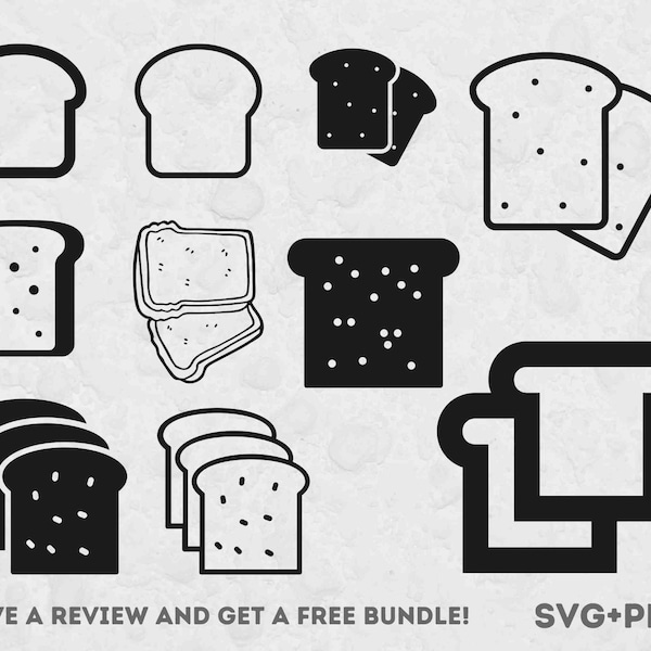 Brood Slice SVG, SVG-bestanden voor Cricut, Boterham, Voedsel Clipart, Bakken Svg, Voedsel SVG, Bakkerij Svg, Doug Svg, Voedsel Svg, Brood Svg Png