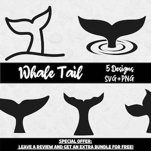 Whale Tail Svg Bundle, SVG files for Cricut, Whale SVG, Whale Cut File, Whale Clipart, Sea Life Clipart, Whale Tail Clipart, Nautical Svg