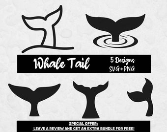 Whale Tail Svg Bundle, SVG files for Cricut, Whale SVG, Whale Cut File, Whale Clipart, Sea Life Clipart, Whale Tail Clipart, Nautical Svg