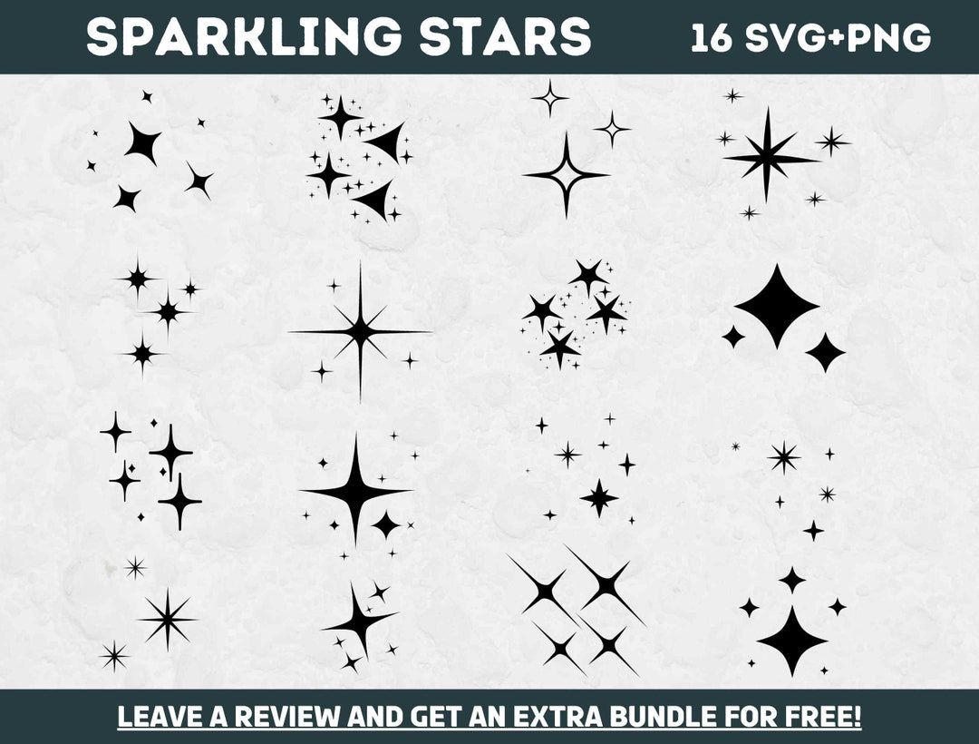 Stars SVG, SVG Files for Cricut, Sparkling Stars Svg, Star Svg, Star ...