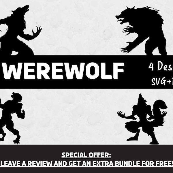 Werewolf Svg, Svg Files for Cricut, Halloween Svg, Horror svg, Halloween SVG, Monster SVG, Spooky Season, Mythical Svg, Werewolf Cut File