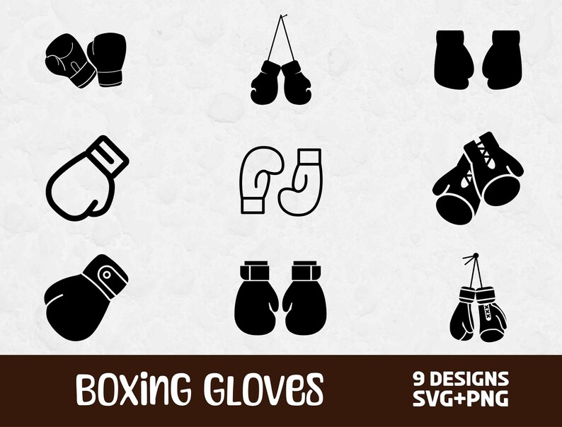 Boxing Gloves Svg Bundle SVG Files for Cricut Sports - Etsy
