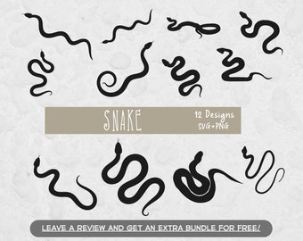 Snake Svg, SVG Files for Cricut, Snake Silhouette, Snake Cut File, Zoo Svg, Reptile svg, Snake Clipart, Reptile Clipart, Snakes SVG