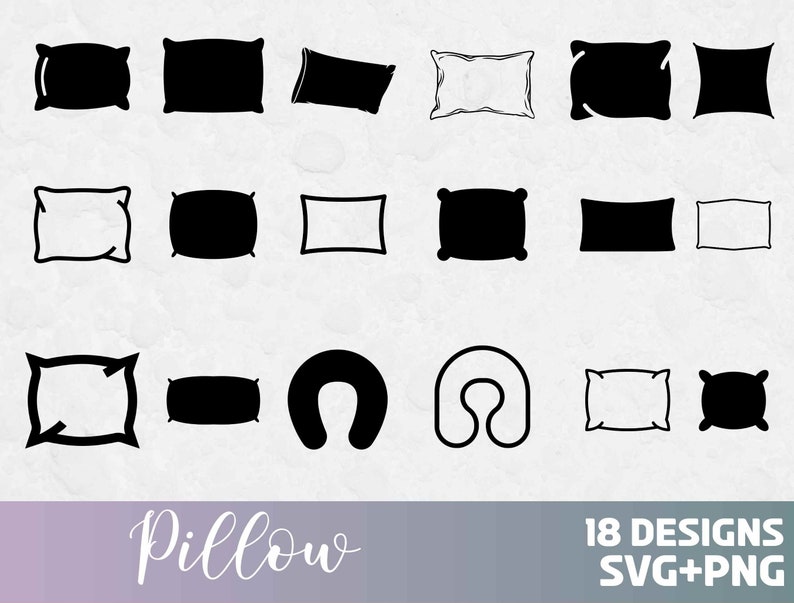 Pillow Svg Bundle Pillow Cut Files SVG Files for Cricut Etsy