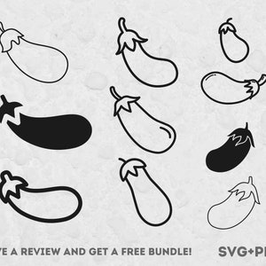 Aubergine SVG, Fichiers SVG pour Cricut, Fruit SVG, Aubergine SVG, Plante SVG, Aubergine PNG, Fruit Clipart, Ferme SVG, Image de jardin, Conception de plante
