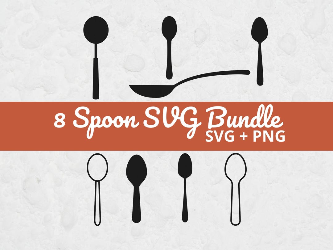 Spoon SVG Bundle, Kitchen Utensil Cut File, Cooking Tools for Cricut ...