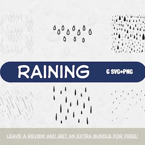 Rain SVG Bundle, fichiers SVG pour Cricut, Raining SVG, Rainy Weather SVG, Weather SVG, Rain Cut File, Weather Icon, Rain Clouds, Weather Shapes