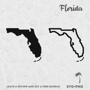 État de la Floride carte SVG, Svg de Floride, Amérique, Floride solide, fichiers Svg pour Cricut, fichier de coupe Floride, Sunshine State, Etats-Unis des cliparts