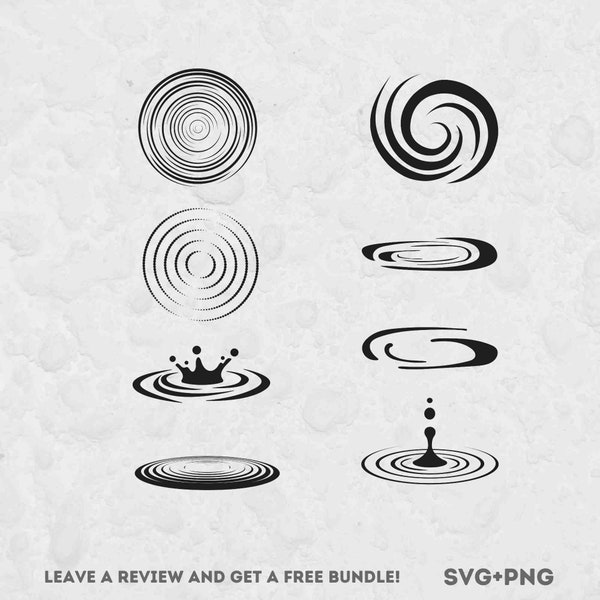 Water Ripple SVG, Svg files for Cricut, Water SVG, Water Cut Files, Water clipart, Water Ripple Vectors, Water Shapes, Ripple SVG, Splash