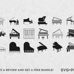 Piano SVG, Svg-bestanden voor Cricut, Piano Clipart, Dans SVG, Muziek Clipart, Muziekinstrument, Muziek Svg, Grand Piano SVG, Klavecimbel Svg