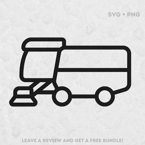 Street Sweeper Truck SVG, Fichiers SVG pour Cricut, Street Sweeper PNG, Sweeper Truck Cut File, Truck Design, Road Work Svg, City Clipart