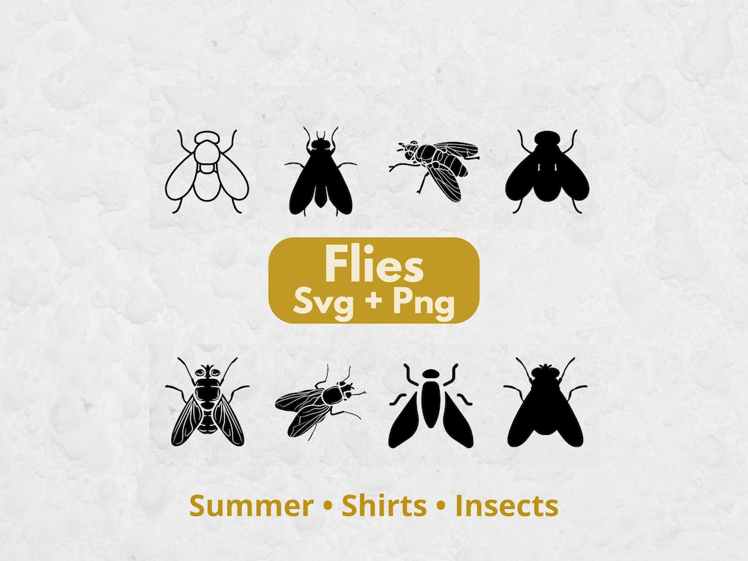 Fly Insect Svg Flies Svg, Svg Files for Cricut, Insect Svg, Fly Svg, Silhouette Svg ...