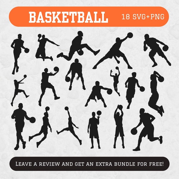 Basketball SVG Bundle, SVG Files for Cricut, Basketball Clipart, Basketball Silhouette, Game Day svg, Basketball Player SVG, Svg Cut File