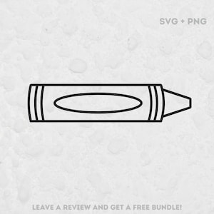 Crayon SVG, arquivos Svg para Cricut, Crayon PNG, Crayon Cut File, School Clipart, Crayon Icon, Coloring Svg, School Clipart, Draw SVG, Outline