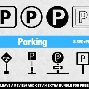Parkeren teken Svg bundel, gesneden bestanden, verkeer Svg, SVG-bestanden voor Cricut, parkeren SVG, teken clipart, stad Svg, stad clipart