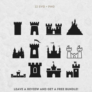 Castello Svg, File Svg per Cricut, Pacchetto PNG Castello, File di taglio Castello, Vettore Castello, Clipart Castello, Castello di sabbia SVG, Castello Design SVG