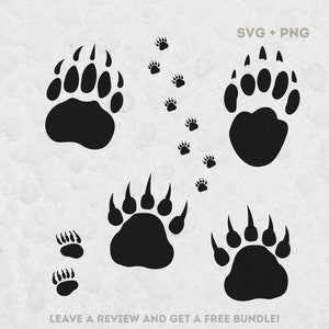 Bear Paw Svg bundel, SVG-bestanden voor Cricut, Paw Cut-bestand, Paw Clipart, Bear SVG, Pawprint Svg, Bear Clipart, Bear Paw Print Cut-bestand, beren
