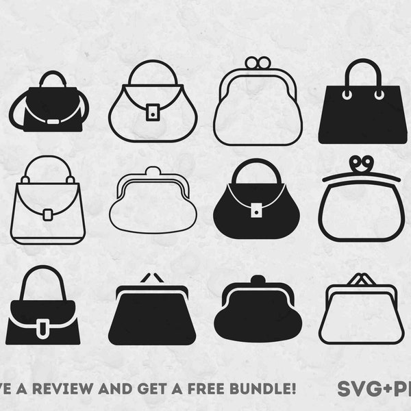 Purse SVG, Handbag Svg, Purse Clipart, SVG files for Cricut, Purse Cut Files, Shopping SVG, Bag Svg, Womens Fashion, Purse Vectors, Money