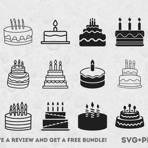Geburtstagskuchen SVG, SVG-Dateien für Cricut, Kuchen Clipart, Geburtstag SVG, Geburtstag Clipart, Backen SVG, Party Clipart, Kuchen Design SVG, Celebrate