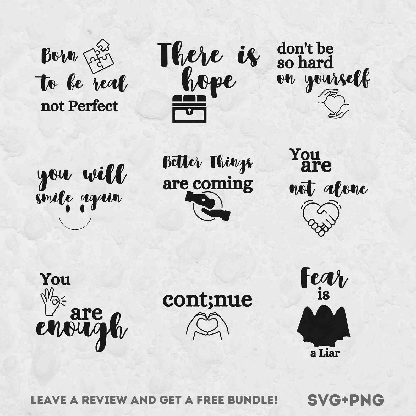 Mental Health SVG Bundle, Self Love Svg, Mental Health Awareness, Hope ...