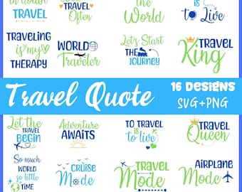 Travel SVG Bundle, Vacation Quotes, Travel Shirt Design, Mug and Gift SVG, Cricut Cut Files