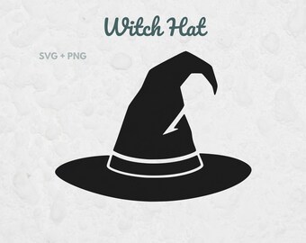 Witch Hat SVG, Halloween Cut File, Witch PNG, Halloween Decor