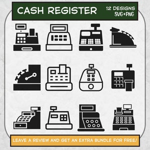 Caja registradora svg, archivos svg para Cricut, imágenes prediseñadas de efectivo, tienda svg, archivo de corte de tienda, siluetas de compras, imágenes prediseñadas de compras, dinero SVG, pago SVG
