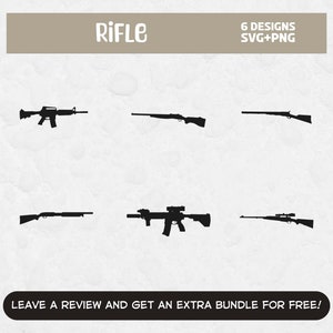 Rifle Svg, Archivos SVG para Cricut, Imágenes Prediseñadas de rifle, Rifle de caza SVG, Diseño de cazador de ciervos, Cazador SVG, Imágenes Prediseñadas de armas, Caza Svg, Crimen Svg