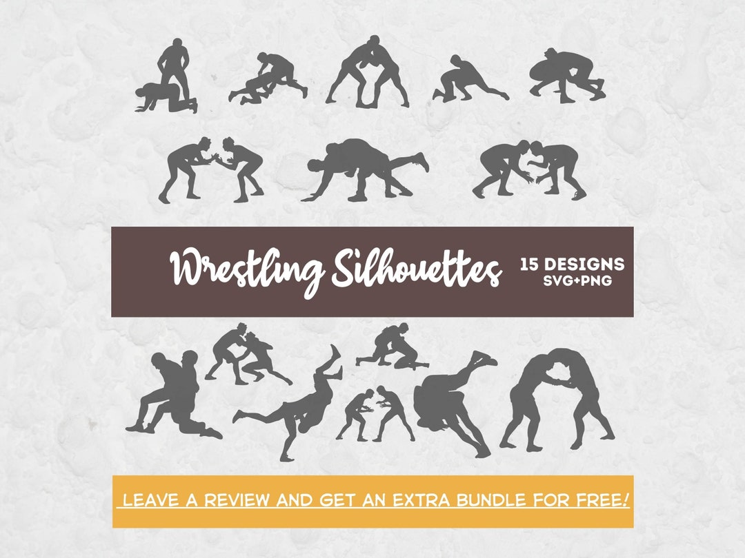 Wrestling Silhouette SVG Cut File, SVG Files for Cricut, Sports Svg