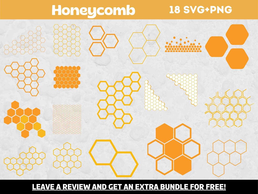 Honeycomb Svg Bundle, SVG Files for Cricut, Honey Svg, Honey Clipart