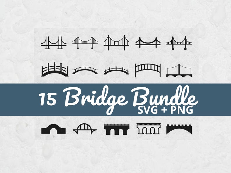Bridge SVG Bundle, 15 Bridge Designs, SVG Files for Cricut, Road Svg ...