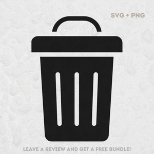 Garbage Can Svg, Svg Files for Cricut, Recycle SVG, Garbage Icon, Trash Can SVG, Trash clipart Image, Trash SVG, Trash Design Svg, Can Png