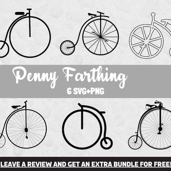Penny Farthing Svg, Bicycle Clipart, Retro Bike SVG, Svg files for Cricut, Bicycle svg, Bike clipart, Retro Png, Retro Bike Clipart
