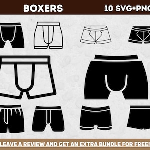 Boxer SVG, SVG-Dateien für Cricut, Mode svg, Männer SVG, Kleidung Clipart, Boxer SVG, Unterwäsche Clipart, Mens Wear Png, Unterwäsche svg