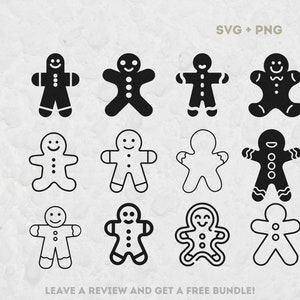 Lebkuchen Mann SVG, SVG-Dateien für Cricut, Cookie SVG, Cookie Clipart, Weihnachtsplätzchen, Weihnachten Clipart Bild, Lebkuchen SVG