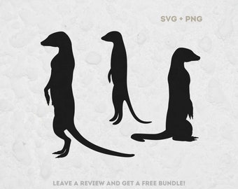 Meerkat Svg, Svg Files for Cricut, Zoo Svg, Suricate Svg, Meerkat Clipart, Wild Animal Svg, Meerkat Cut File, Meerkat Silhouette, Mammal SVG