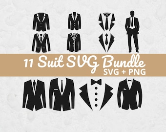 Suit Svg Bundle, Svg Files for Cricut, Suit Cut File, Suits Svg, Suit Silhouette, Paperdoll Clipart, Wedding Suit Svg, Mens Fashion