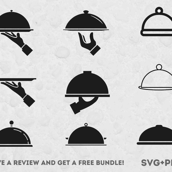 Catering SVG, SVG Files for Cricut, Kitchen Clipart, Catering Clipart, Waiter svg, Kitchen Svg, Catering Tray Svg, Restaurant SVG, Cut File