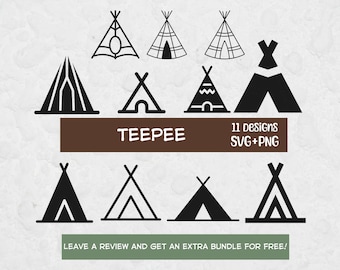 Tipi w formacie SVG, pliki SVG dla Cricut, obraz PNG z tipi, plik do cięcia namiotu, plik SVG z motywem plenerowym, plik SVG z motywem indyjskim, kliparty Indian, indyjski namiot w formacie SVG
